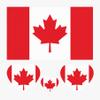 Canadian Flag Tattoos,40 Pcs Canada Flag World Cup|Sports Temporary Face Stickers, Waterproof Sweat Sports National Flag Tattoos For Men Teenages Women(Canada) view 1