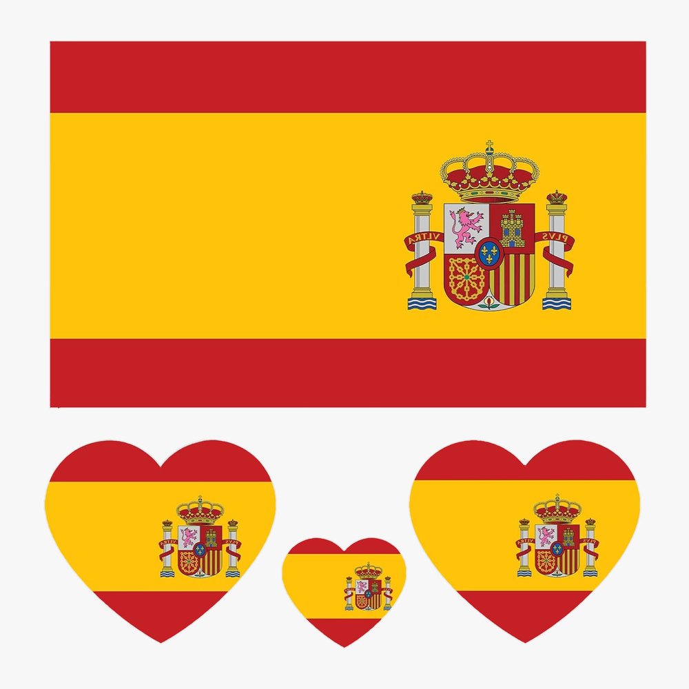 Spanish Flag Tattoos,10 Sheets Spain Flag World Cup|European Cup|Sports Temporary Face Stickers,40 Pcs Waterproof Sweat Sports National Flag Tattoos For Men Teenages Women(Spain)