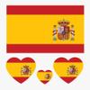 Spanish Flag Tattoos,10 Sheets Spain Flag World Cup|European Cup|Sports Temporary Face Stickers,40 Pcs Waterproof Sweat Sports National Flag Tattoos For Men Teenages Women(Spain) view 1