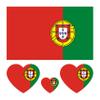 10 Sheets Portugal Flag 2022 World Cup Temporary Face Tattoos Stickers40 Pcs Football National Flag Removable Fake Tattoos, For Men Kids Women (Portugal) view 1