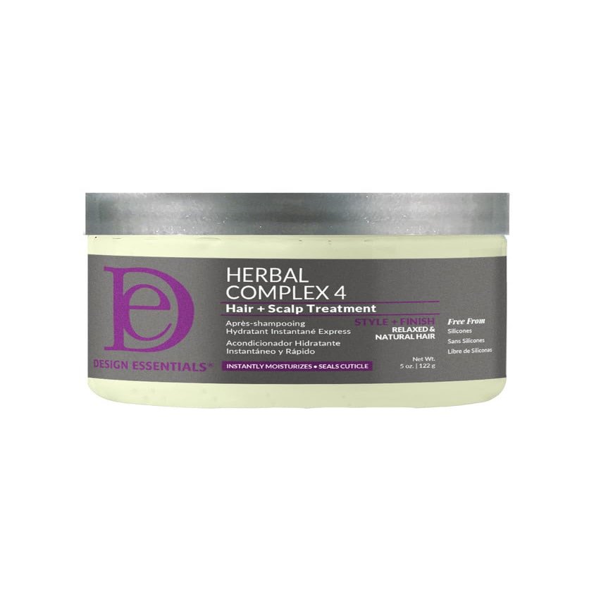 Design Essentials Herbal Complex 4 Hair & Scalp Treatment, Alleviate Dry Scalp and Promote Growth, 5 Fl Oz.