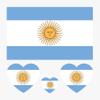 10 Sheets Argentina Flag 2022 World Cup Temporary Face Tattoos Stickers40 Pcs Football National Flag Removable Fake Tattoos, For Men Kids Women (Argentina) view 1