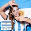 10 Sheets Argentina Flag 2022 World Cup Temporary Face Tattoos Stickers40 Pcs Football National Flag Removable Fake Tattoos, For Men Kids Women (Argentina) view 2