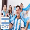 10 Sheets Argentina Flag 2022 World Cup Temporary Face Tattoos Stickers40 Pcs Football National Flag Removable Fake Tattoos, For Men Kids Women (Argentina) view 3