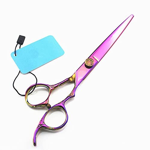 Hair Cutting Shears, 7 Inch Professional Japan 440c Steel Purple Plum Hair Scissors Hair Cutting Barber Haircut Shears Hairdressing Scissors (Color : Color)