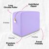 DANCOUR Large Makeup Bag Nylon Toiletry Cosmetic Pouch Travel Organizer Makeup Case Purple Makeup Bag for Women Cosmetic Travel Bag view 3