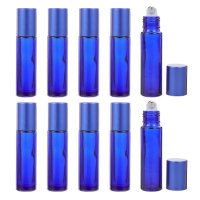 Zerodeko 10pcs Roller Bottles Portable Glass Containers Smooth Rolling for Daily Use and Travel Shockproof Design Elegant