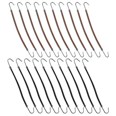 minkissy 20pcs Dual Hook Elastic Hair Ties Ponytail Holders for Thick and Curly Hair for Comfortable Use for Girls and Women and Colors
