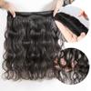 10A Brazilian Body Wave Bundles with Closure (14 16 18+12) 100% Unprocessed Weave 3 Bundles Human Hair with Closure Remy Virgin Hair Bundles with Lace Closure 150% Density Natural Color view 4