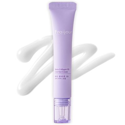 Fraijour Retin-Collagen 3D Core Eye Cream Anti-Aging Eye Cream with Bakuchiol & 7 Collagens, Firms & Hydrates Delicate Areas, Lightweight & Non-Irritating, For All Skin Types, 0.51 fl.oz.