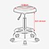 ZHOUXIAO Modern Round Stool Rolling Swivel Bar Stool On 5 Wheels, Counter Stools Massage Salon Spa Facial Stool, Adjustable Height PU Leather Stool Shop Stool with Footrest White view 2