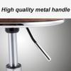 ZHOUXIAO Modern Round Stool Rolling Swivel Bar Stool On 5 Wheels, Counter Stools Massage Salon Spa Facial Stool, Adjustable Height PU Leather Stool Shop Stool with Footrest White view 3