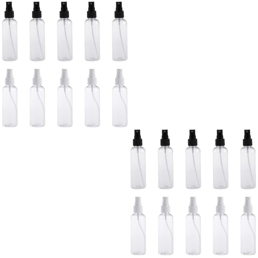 Zerodeko 20pcs Plastic Spray Bottles Refillable Mist Containers for Travel Portable Makeup and Cleaning Use Random Spray Nozzle Lightweight and Compact Design