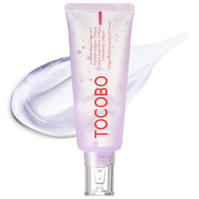 Collagen Brightening Eye Gel Cream  Korean Vegan Under Eye Treatment for Dark Circles & Puffy Eyes  Lightweight, Hydrating Formula with Niacinamide & Lavender  Brightens Fine Lines, 1oz