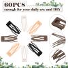 Dingion 60 Pieces Double Grip Hair Clips Metal Snap Hair Clips Grip Women Barrettes Accessories with Plastic Box for Women Girls Making Salon view 3