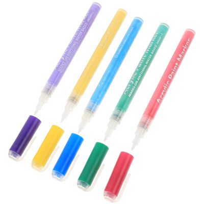Beavorty 5pcs Nail Art Drawing Pens for Manicure and Projects Multipurpose Fine Paint Tools for Creative Nail Painting and