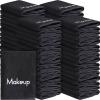 Chumia 72 Pcs Makeup Remover Cloths 13 x 13 Inch Makeup Towel Face Washcloths with Embroidery Black Reusable Washcloths Soft Cleansing Face Towel for Women view 1