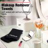 Chumia 72 Pcs Makeup Remover Cloths 13 x 13 Inch Makeup Towel Face Washcloths with Embroidery Black Reusable Washcloths Soft Cleansing Face Towel for Women view 4