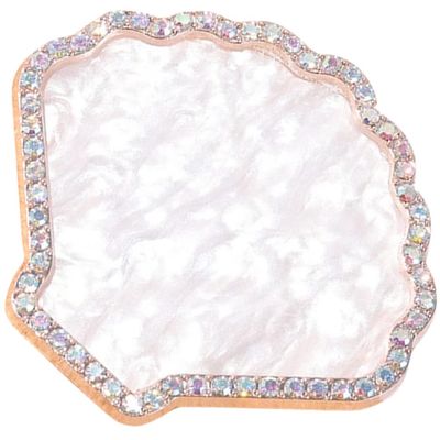 minkissy Resin Nail Art Palette Decorative Mixing Color Tray for Nail Art Supplies for Displaying Mixing Gel Polish and Organizing Jewelry Chic Design for Dresser Decor