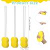 Yetene 3 Pieces Long Handle Sponge 22.4'' Back Sponge on a Stick Body Brush Handled Washer Scrubber for Foot Body Limited Motion(Yellow) view 2