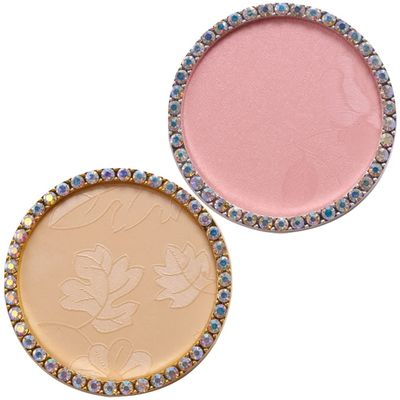 2pcs Resin Nail Art Display Board with Rhinestones for Pigments