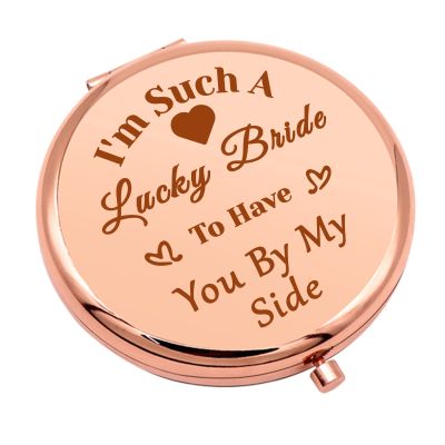 Bridesmaid Gift Compact Makeup Mirror for Friend Sister Maid of Honor Gift from Bride Wedding Bridal Shower Present Bachelorette Party Bridesmaid Thank You Present Folding Makeup Mirror