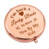 Bridesmaid Gift Compact Makeup Mirror for Friend Sister Maid of Honor Gift from Bride Wedding Bridal Shower Present Bachelorette Party Bridesmaid Thank You Present Folding Makeup Mirror view 1