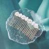 Allereyae Pearl Hair Comb Barrette Pearl Hair Barrette Comb Faux Pearl Wedding Headpieces French Pearl Head Comb Clip Decorative Headwear Bride Hair Accessories for Women (Style D) view 4