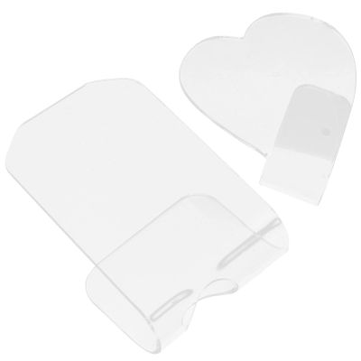 Beavorty 2pcs Nail Mixing Palette Transparent Handheld Manicure Display Trays for Custom Color Mixing Professional Makeup and Nail Art for Watercolor and Pigment Use