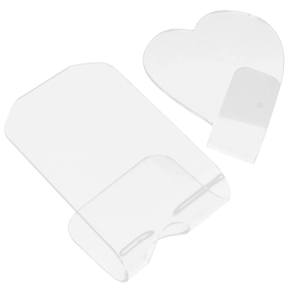 Beavorty 2pcs Nail Mixing Palette Transparent Handheld Manicure Display Trays for Custom Color Mixing Professional Makeup and Nail Art for Watercolor and Pigment Use