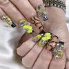 3D Acrylic Flower Nail Art Charms Handmade by Acrylic Powder - 15 colors, 24pcs Flowers Nail Rhinestones Kit 3D Crystal Nail Pearls Flat Design Acrylic Nail Art for Women Girls (Neol) view 2