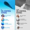 Blue Oil Wipes - Portable Face Blotting Sheets - Japanese High Performance Technology - Grain Free Softer Oil Pads - 50 Sheets view 2