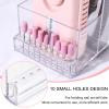 Noverlife 10 Holes Mini Nail Drill Machine & Bits Storage Box, Transparent Nail Drill Grinding Bit Organizer, Plastic Nail Drill Tool Displayer Holder Case (Not Included Nail Drill Machine & Bit) view 4