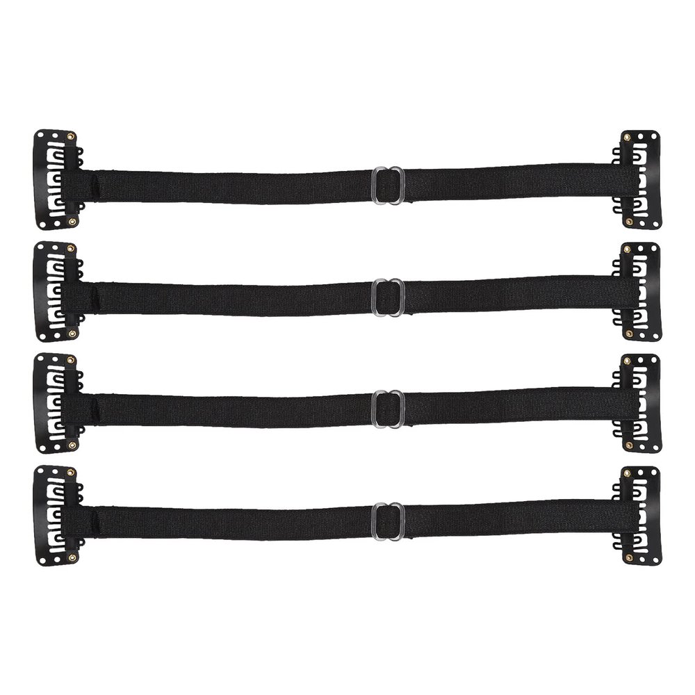 4Pcs Facelift Bands with Clips, Adjustable Elastic Instant Face Band, Invisible Hairpin Face Stretching Lifting Strap, Face Slimming Band, Wrinkles Remove Belt for Face