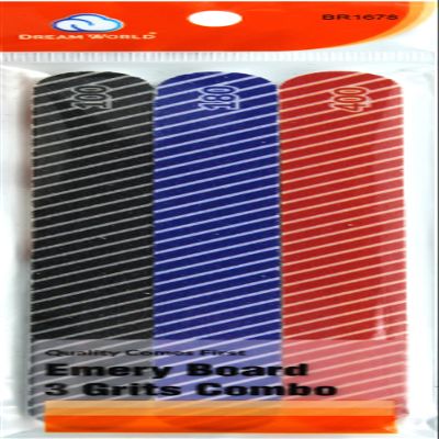 Brittny Dream World Emery Board 3 Grits Combo (Pack of 3)