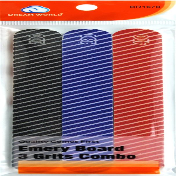 Brittny Dream World Emery Board 3 Grits Combo (Pack of 3)