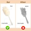 2Pack Back Scrubber for ShowerPIPUHA Loofah Sponge Shower Brush Using Body Exfoliating with Long Handle, Loofah on a Stick for Men Women, Bathing Accessories for Body Brushes (Blue and White) view 3