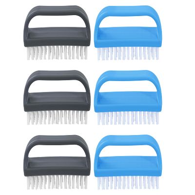 Nail Brush for Cleaning Fingernails, Nail Scrubber Brush, Toe Foot Hands Fingernail Brush Cleaner- Small Scrub Brush- All-Purpose Stiff Cleaning Brush for Home, Kitchen, Work, 6 pack - Superio