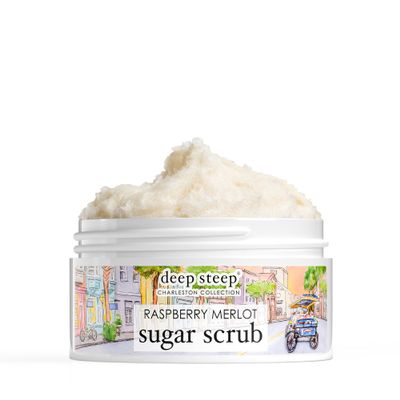 Deep Steep Sugar Scrub, Raspberry Merlot (Meet me at Broad), 8 oz  Exfoliating Body Scrub with Organic Coconut Oil, Shea Butter & Argan Oil  Vegan, Clean Beauty, Smooth, Soft & Nourished Skin