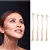 4Pcs Facelift Bands with Clips, Adjustable Elastic Instant Face Band, Invisible Hairpin Face Stretching Lifting Strap, Face Slimming Bands, Eyebrows and Eyes Clip for Face view 4