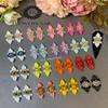 4PCS 3D Acrylic Flowers Nail Art Charms Handmade- Flowers Nail BLing Rhinestones 3D Crystal Nail Pearls Flat Design Acrylic Nail Art for Women Girls (All 16 Color =32PCS) view 1