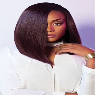 Outre PNY New Yaki Straight Style Human Hair Weaves - PNY NEW YAKI 12 Inch (1B)