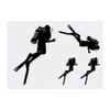 Azeeda 4 x 'Scuba Diver' Temporary Tattoos - Water Resistant, Skin-Safe, Non-Toxic Transfers, Mixed Sizes (TO00006777) view 1