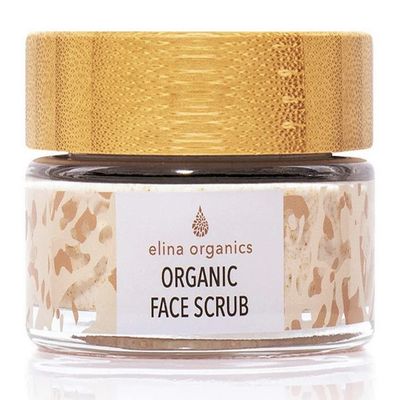 Organic Face Scrub 2oz  Natural Exfoliator with Crushed Walnut Shells, Aloe Vera, Green Tea, & Silk Protein  Clears Blackheads & Smooths Skin  Hydrating & Gentle for All Skin Types