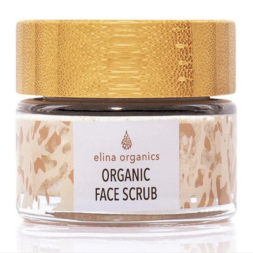 Organic Face Scrub 2oz  Natural Exfoliator with Crushed Walnut Shells, Aloe Vera, Green Tea, & Silk Protein  Clears Blackheads & Smooths Skin  Hydrating & Gentle for All Skin Types
