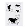 Azeeda 4 x 'Welsh Pembroke Corgi' Temporary Tattoos - Water Resistant, Skin-Safe, Non-Toxic Transfers, Mixed Sizes (TO00041949) view 1