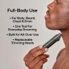 Marlowe. No. 145 Body Hair Trimmer for Men, Forest Black, Lightweight Waterproof Personal Groomer, Ceramic Blades, Adjustable Comb Lengths & Rechargeable Battery for Head to Toe Male Grooming view 3