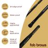 Fab Brows LUX Duo Stencil Eyebrow Kit - The Ultimate Brow Stencil Kit with Duo Brow Powder, Highlighter Powder, Stencil Shapes, Eyebrow Tools & Mirror - Eyebrow Stencil Kit Makeup - Slate/Black view 3