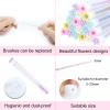 SenRocc 20 Pcs Mascara Wands Tube Set Reusable LashBrush Rose Flower Tube Eyelash Brush Tubes SpooliesLash Extension Brushes Applicators Makeup Tools (5-petal-MIX) view 2