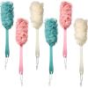 Mimorou 6 Pcs Loofah with Handle 17 Inch Long Handle Back Loofah for Shower, Loofah on a Stick for Men Women Elderly, Soft Bath Body Brushes Exfoliating Scrub Cleaning Luffa for Bathing, 3 Colors view 1